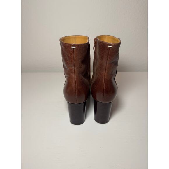 Maison Margiela Womens Brown Ankle Heel Boot Leather Size 36 Made in Italy - Picture 8 of 8